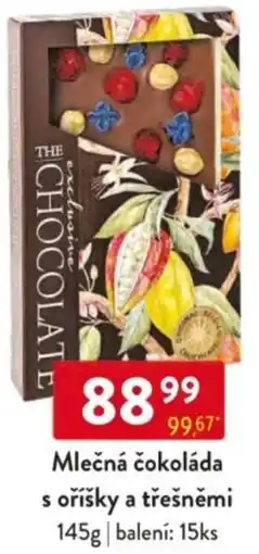 Qanto Mlečná čokoláda s oříšky a třešněmi nabídka