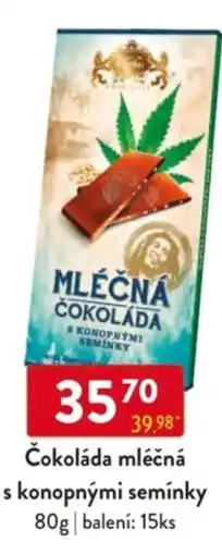 Qanto Čokoláda mléčná s konopnými semínky nabídka