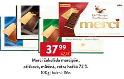Qanto Merci čokoláda marcipán, oříšková, mléčná, extra hořká 72 % nabídka