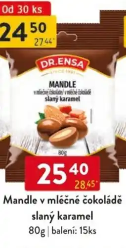 Qanto Dr.Ensa Mandle v mléčné čokoládě slaný karamel nabídka
