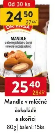 Qanto Dr.Ensa Mandle v mléčné čokoládě a skořici nabídka
