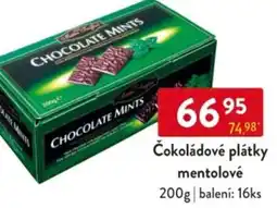 Qanto Čokoládové plátky mentolové nabídka