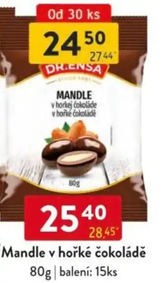 Qanto Dr.Ensa Mandle v hořké čokoládě nabídka