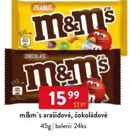 Qanto M&m's arašídové, čokoládové nabídka