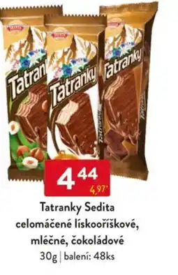 Qanto Tatranky Sedita celomáčené lískooříškové, mléčné, čokoládové nabídka