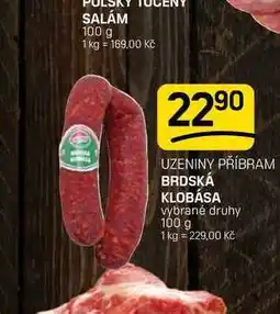Flop BRDSKÁ KLOBÁSA vybrané druhy nabídka