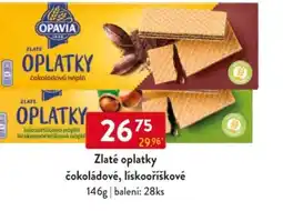 Qanto Zlaté oplatky čokoládové, lískooříškové nabídka