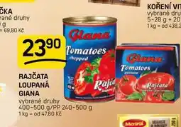 Flop RAJČATA LOUPANÁ GIANA vybrané druhy 400-500 g/PP 240-500 g nabídka