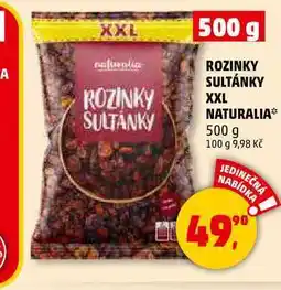 Penny Market ROZINKY SULTÁNKY XXL NATURALIA nabídka