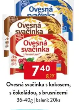 Qanto Ovesná svačinka s kokosem, s čokoládou, s brusnicemi nabídka