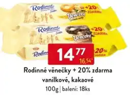 Qanto Rodinné věnečky + 20% zdarma vanilkové, kakaové nabídka