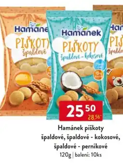 Qanto Hamánek piškoty špaldové, špaldové - kokosové, špaldové - perníkové nabídka
