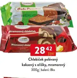 Qanto Chlebíček polévaný kakaový s oříšky, mramorový nabídka