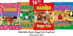 Qanto Balla Balla, Quaxi, Happy Cola, Tropifrutti nabídka