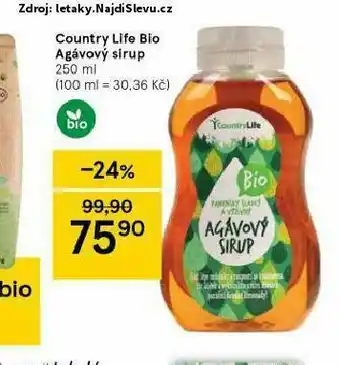 Tesco Agávový sirup nabídka