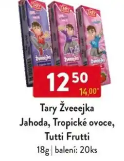Qanto Tary Žveeejka Jahoda, Tropické ovoce, Tutti Frutti nabídka