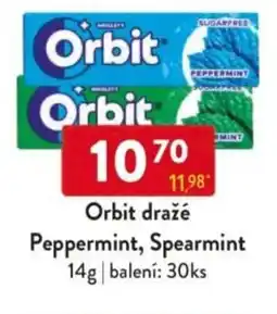 Qanto Orbit dražé Peppermint, Spearmint nabídka