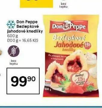 Tesco Bezlepkové jahodové knedlíky nabídka