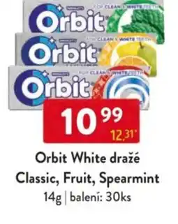 Qanto Orbit White dražé Classic, Fruit, Spearmint nabídka