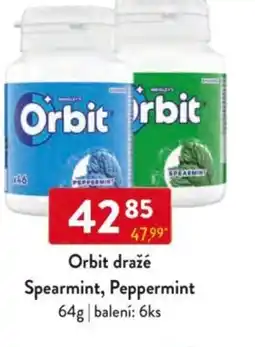 Qanto Orbit dražé Spearmint, Peppermint nabídka
