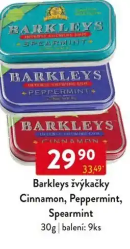 Qanto Barkleys žvýkačky Cinnamon, Peppermint, Spearmint nabídka