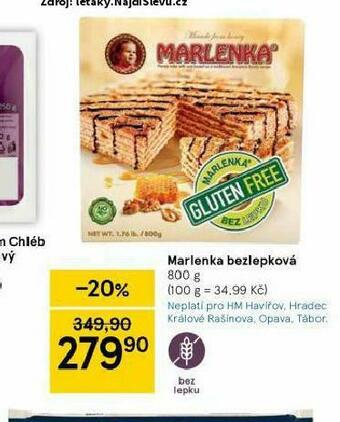 Tesco Marlenka bezlepková nabídka