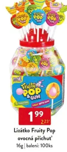 Qanto Lízátko Fruity Pop ovocná příchuť' nabídka