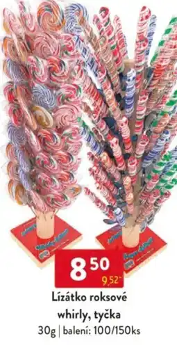 Qanto Lízátko roksové whirly, tyčka nabídka