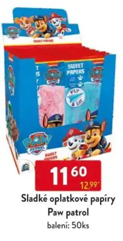 Qanto Sladké oplatkové papíry Paw patrol nabídka