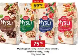 Qanto Mysli křupavé borůvky a maliny, jahody a mandle, čokoláda a ořechy, ořechy nabídka