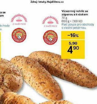 Tesco Vícezrnný rohlík nabídka