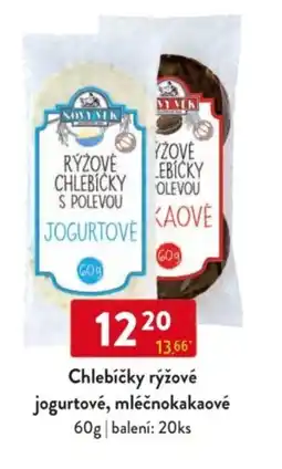 Qanto Chlebíčky rýžové jogurtové, mléčnokakaové nabídka