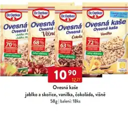 Qanto Dr.Oetker Ovesná kaše jablko a skořice, vanilka, čokoláda, višně nabídka