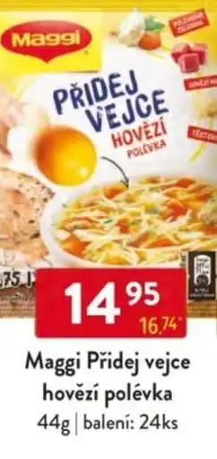 Qanto Maggi Přidej vejce hovězí polévka nabídka