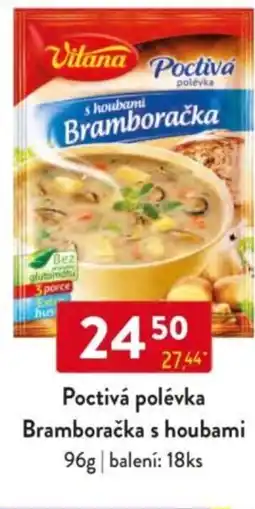 Qanto Vitana Poctivá polévka Bramboračka s houbami nabídka