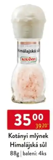 Qanto Kotányi mlýnek Himalájská sůl nabídka