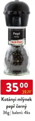 Qanto Kotányi mlýnek pepř černý nabídka