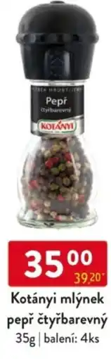 Qanto Kotányi mlýnek pepř čtyřbarevný nabídka