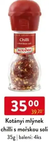 Qanto Kotányi mlýnek chilli s mořskou solí nabídka
