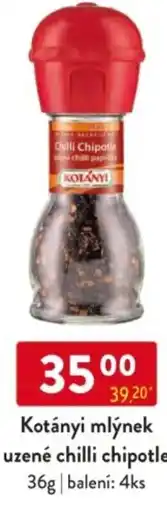 Qanto Kotányi mlýnek uzené chilli chipotle nabídka