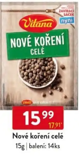 Qanto Vitana Nové koření celé nabídka