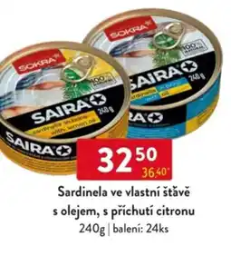 Qanto Sardinela ve vlastní štǎvě s olejem, s příchutí citronu nabídka