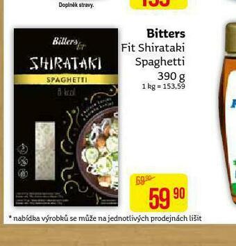 Teta Bitters fit shirataki spaghetti nabídka