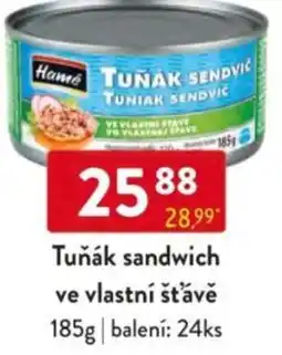 Qanto Hame Tuňák sandwich ve vlastní šťávě nabídka