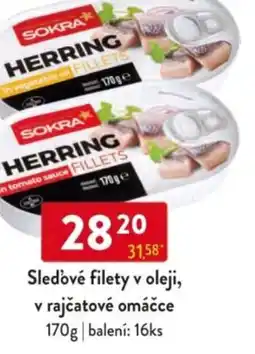 Qanto Sokra Sledové filety v oleji, v rajčatové omáčce nabídka