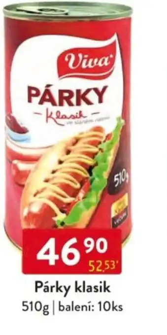 Qanto Viva Párky klasik nabídka