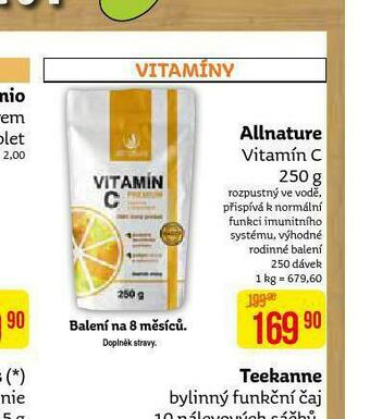Teta Allnature vitamin c nabídka
