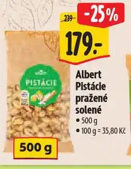 Albert Pistácie pražené solené nabídka