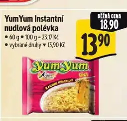 Albert Yum yum instantní polévka nabídka