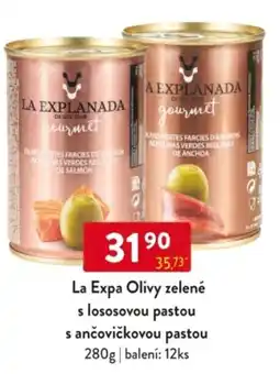 Qanto La Expa Olivy zelené s lososovou pastou s ančovičkovou pastou nabídka